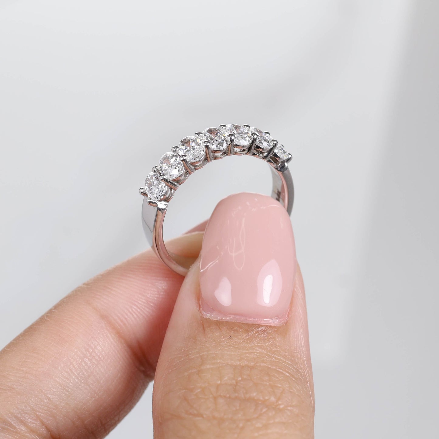 Oval 0.20ct Half-Eternity