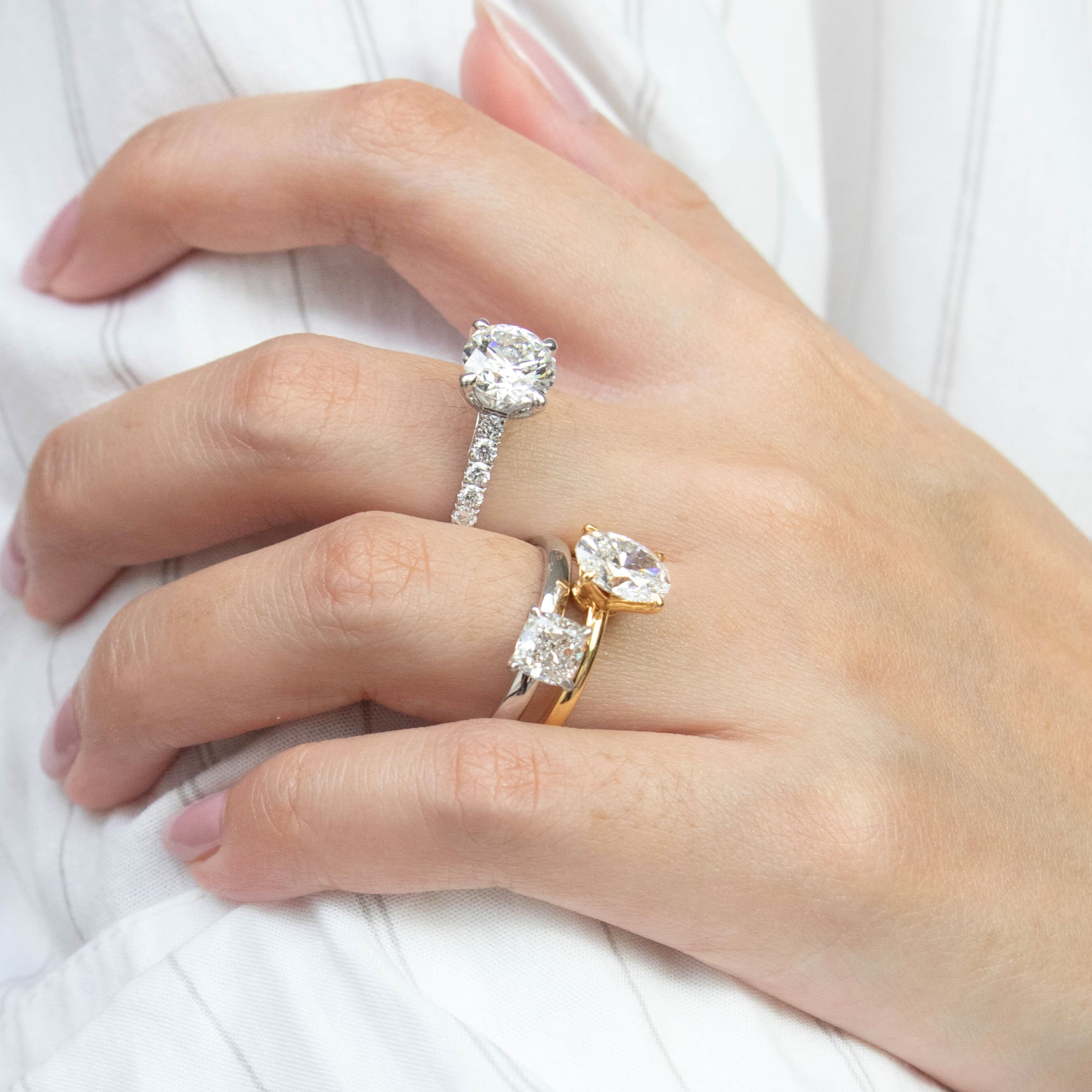 On-hand Engagement Rings