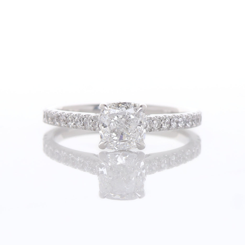 Linnaeus Square Cushion 1-carat White Gold