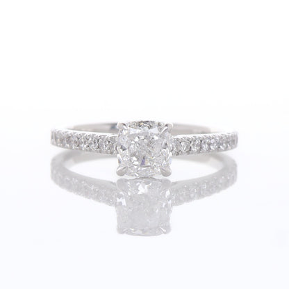 Linnaeus Square Cushion 1-carat White Gold