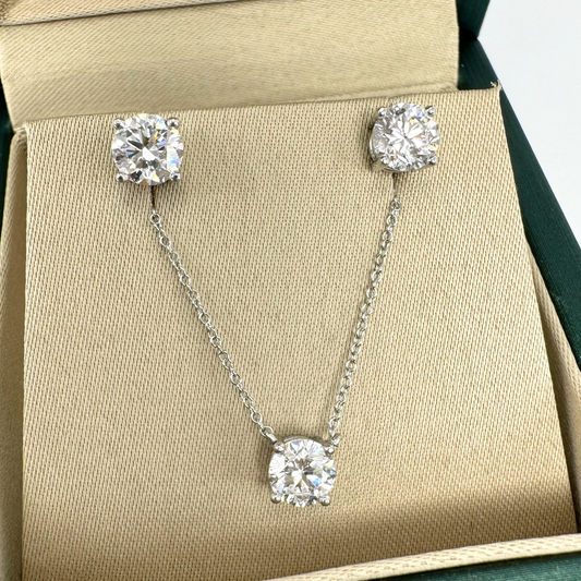 3-piece Stud Earrings and Necklace Set