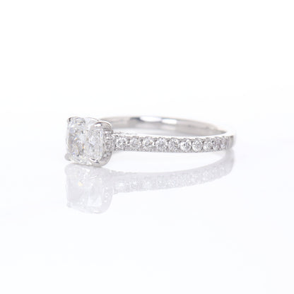 Linnaeus Square Cushion 1-carat White Gold