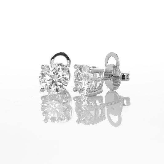 Stud Earrings 2-carat