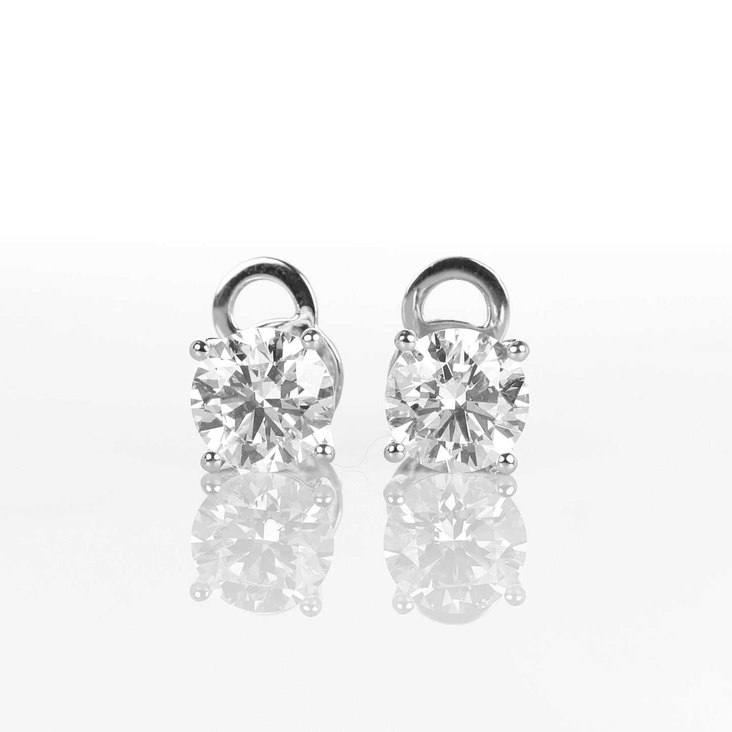 Stud Earrings 2-carat
