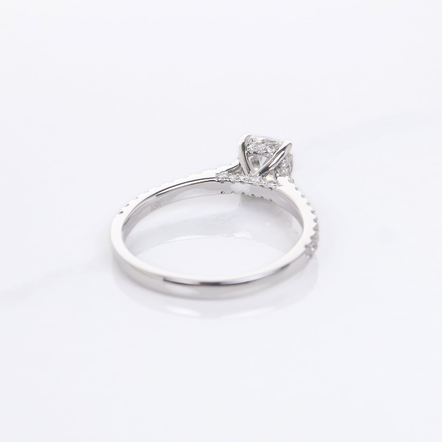 Linnaeus Square Cushion 1-carat White Gold
