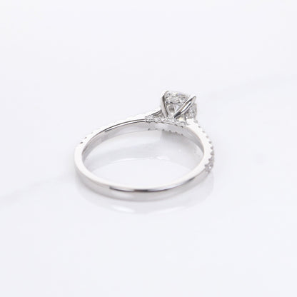 Linnaeus Square Cushion 1-carat White Gold