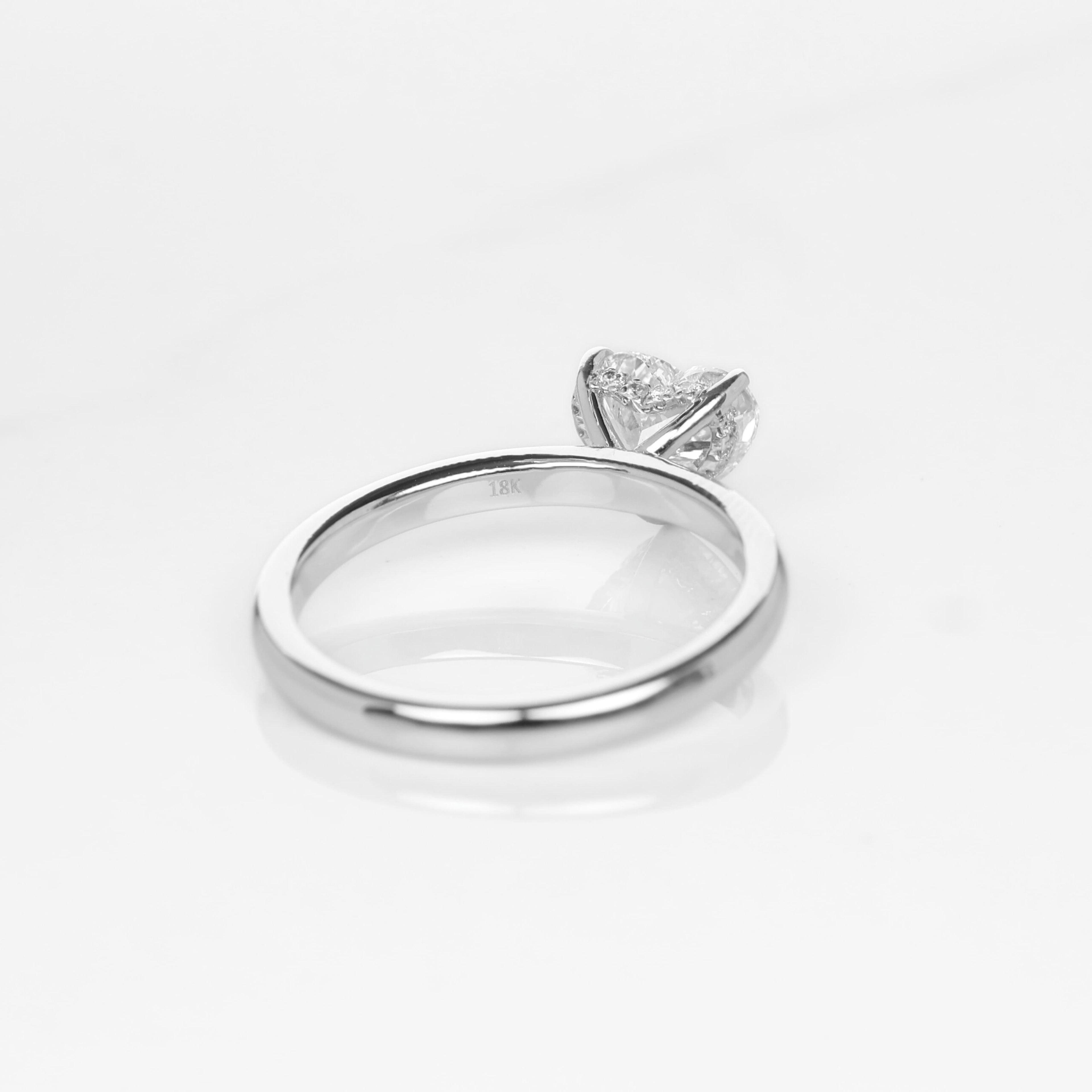 Strigifor Heart 1-carat White Gold