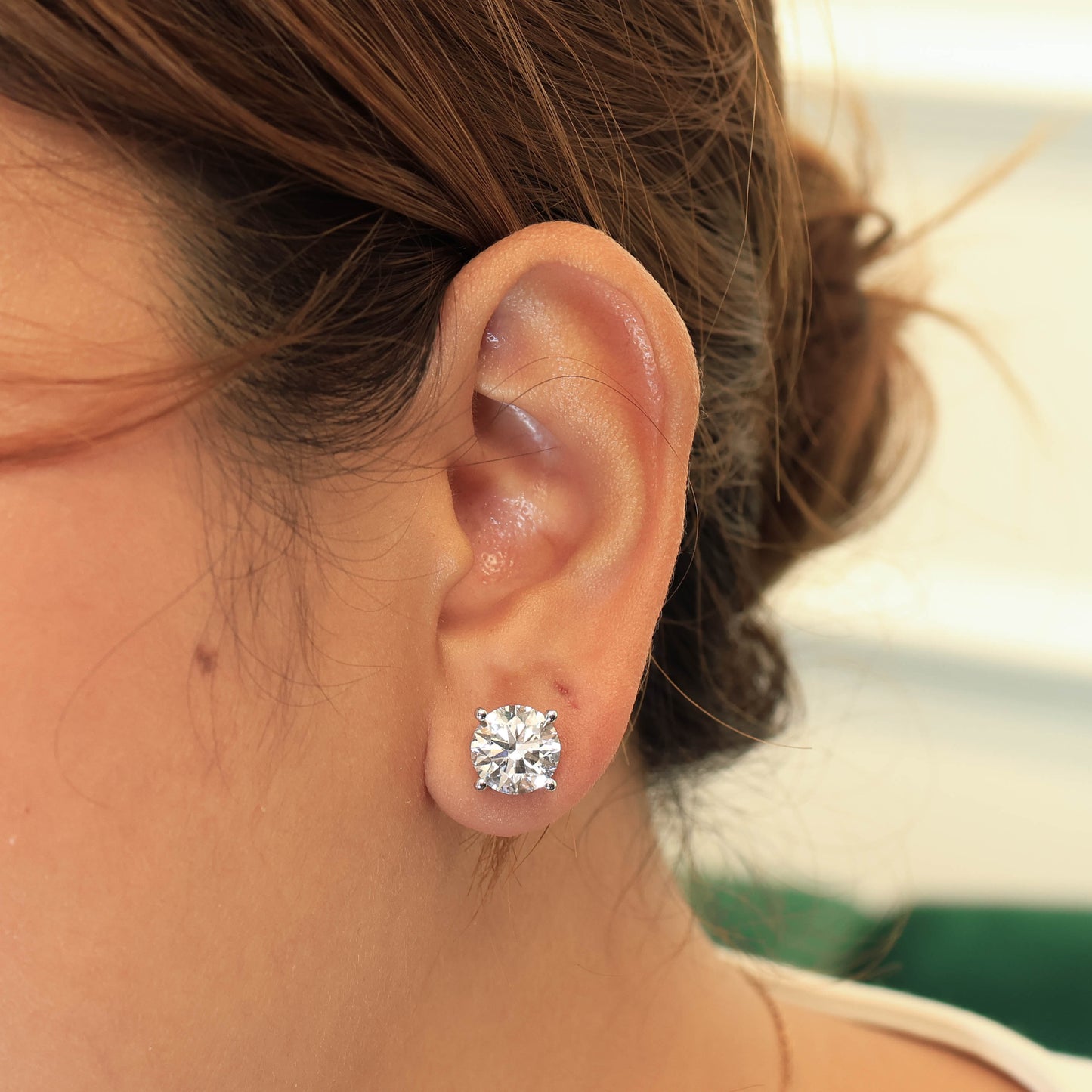 Stud Earrings 3-carat