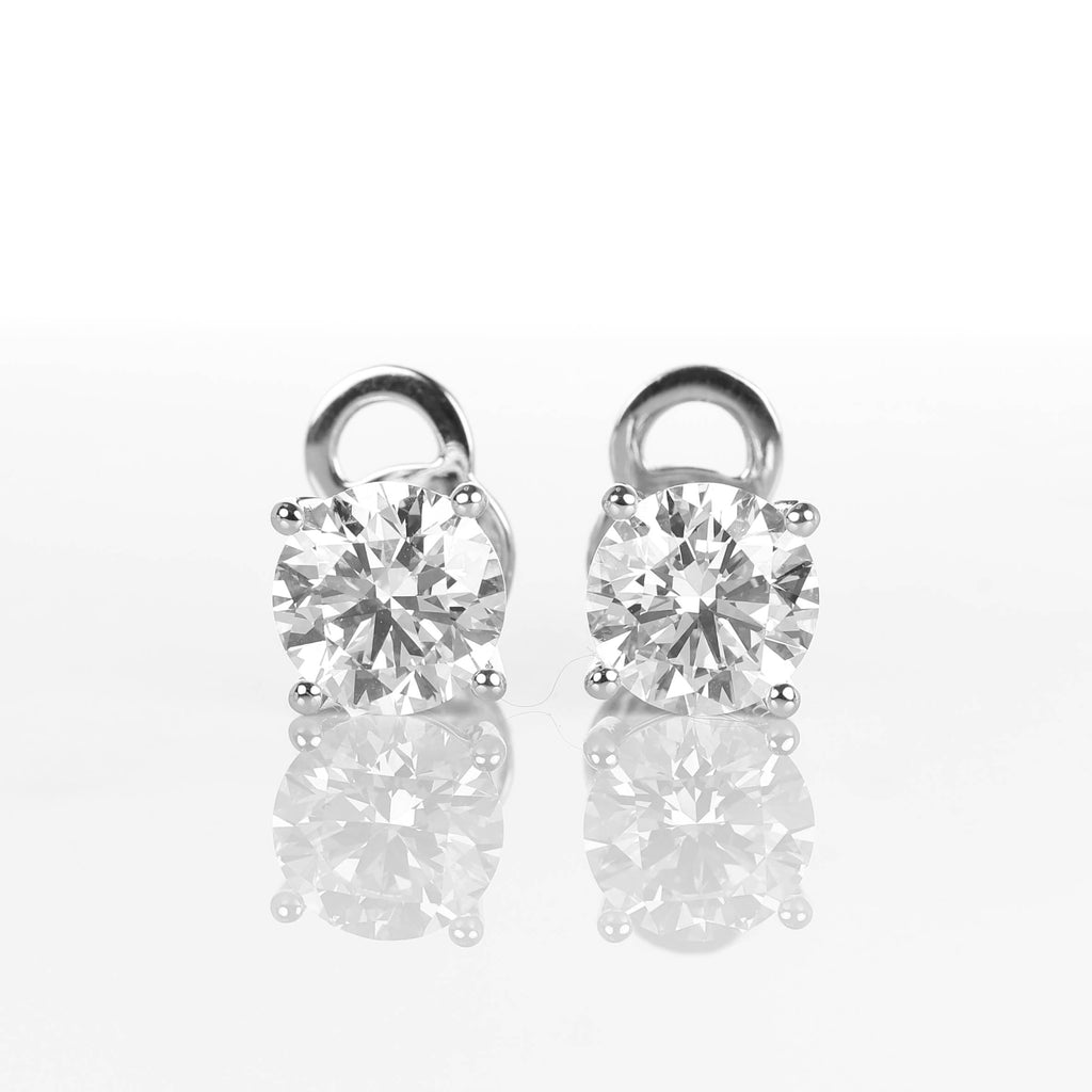 Stud Earrings 3-carat