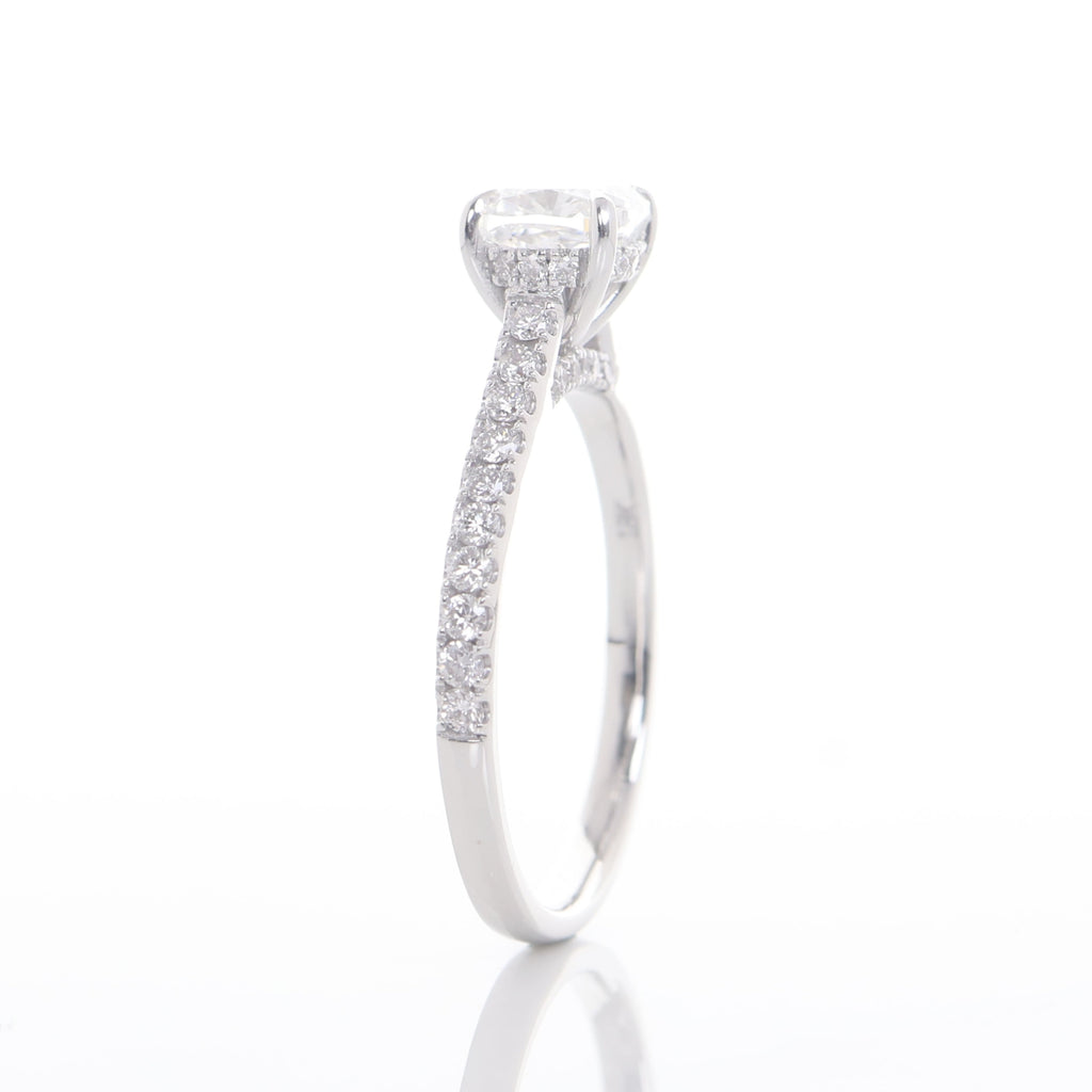 Linnaeus Square Cushion 1-carat White Gold