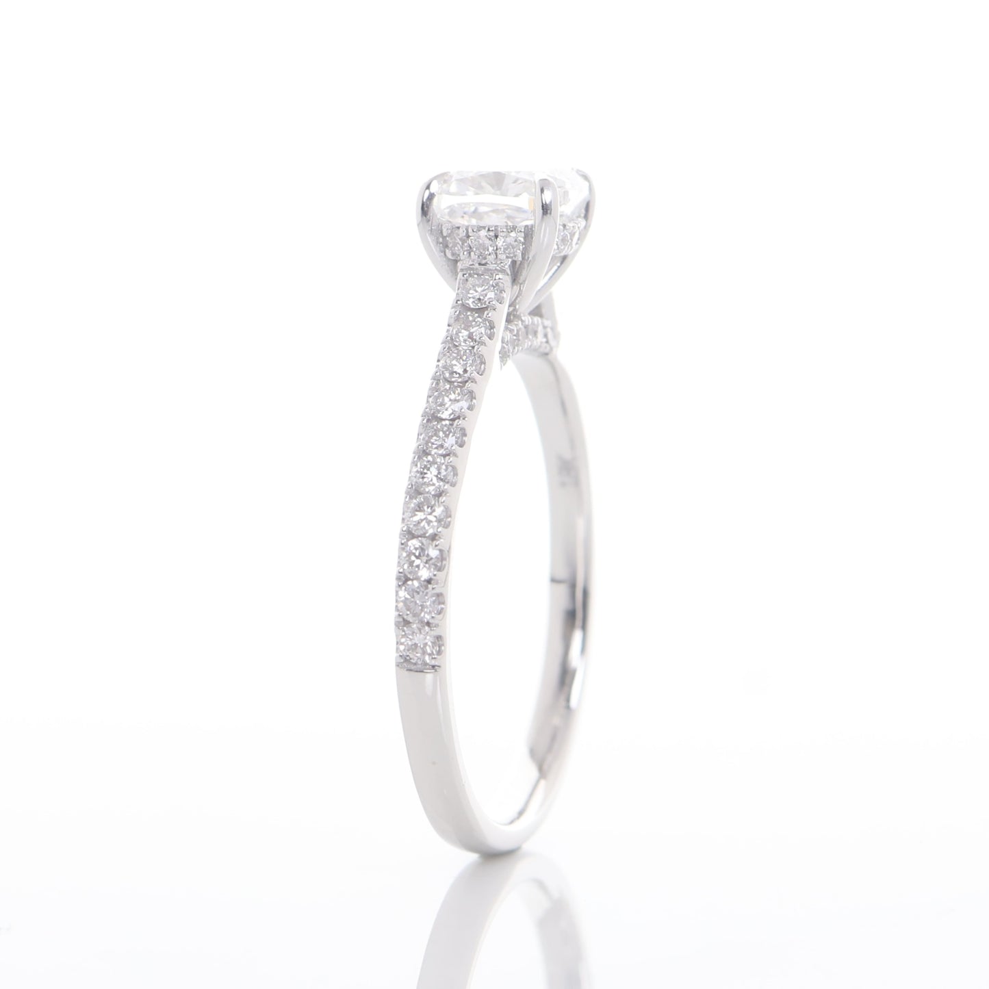 Linnaeus Square Cushion 1-carat White Gold