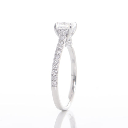 Linnaeus Square Cushion 1-carat White Gold