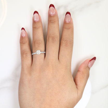 Linnaeus Square Cushion 1-carat White Gold