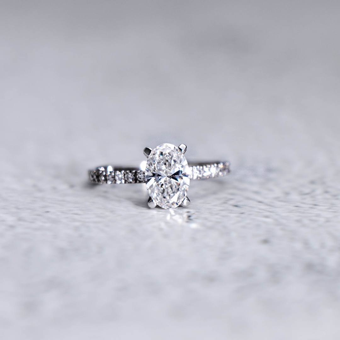 Blythe Oval 1-carat White Gold