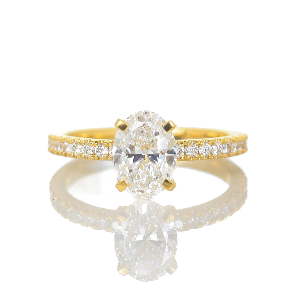 Delicate Blythe Oval 1-carat Yellow Gold