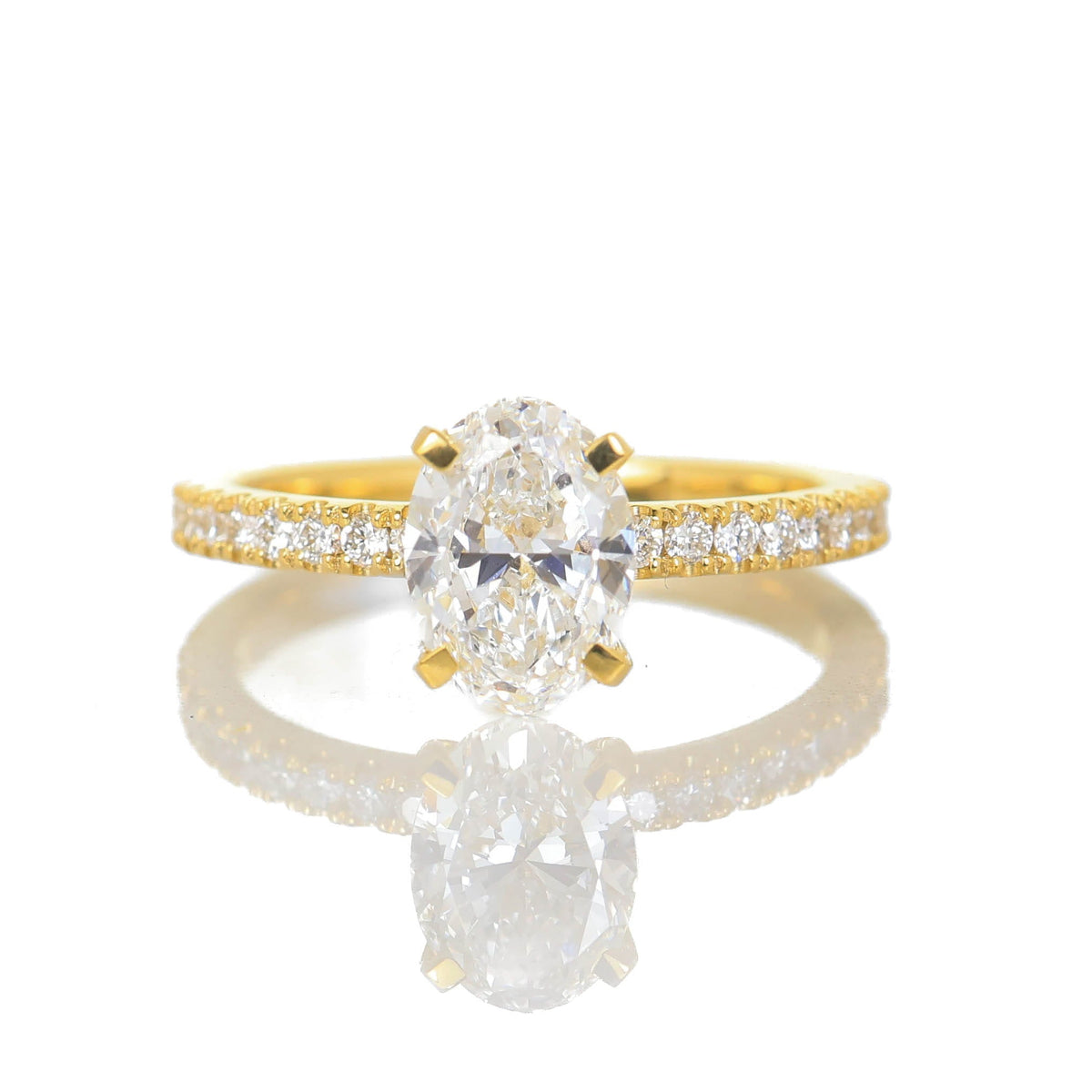 Delicate Blythe Oval 1-carat Yellow Gold