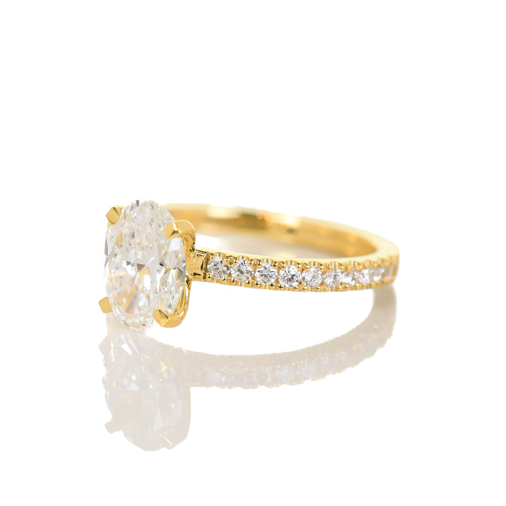 Delicate Blythe Oval 1-carat Yellow Gold