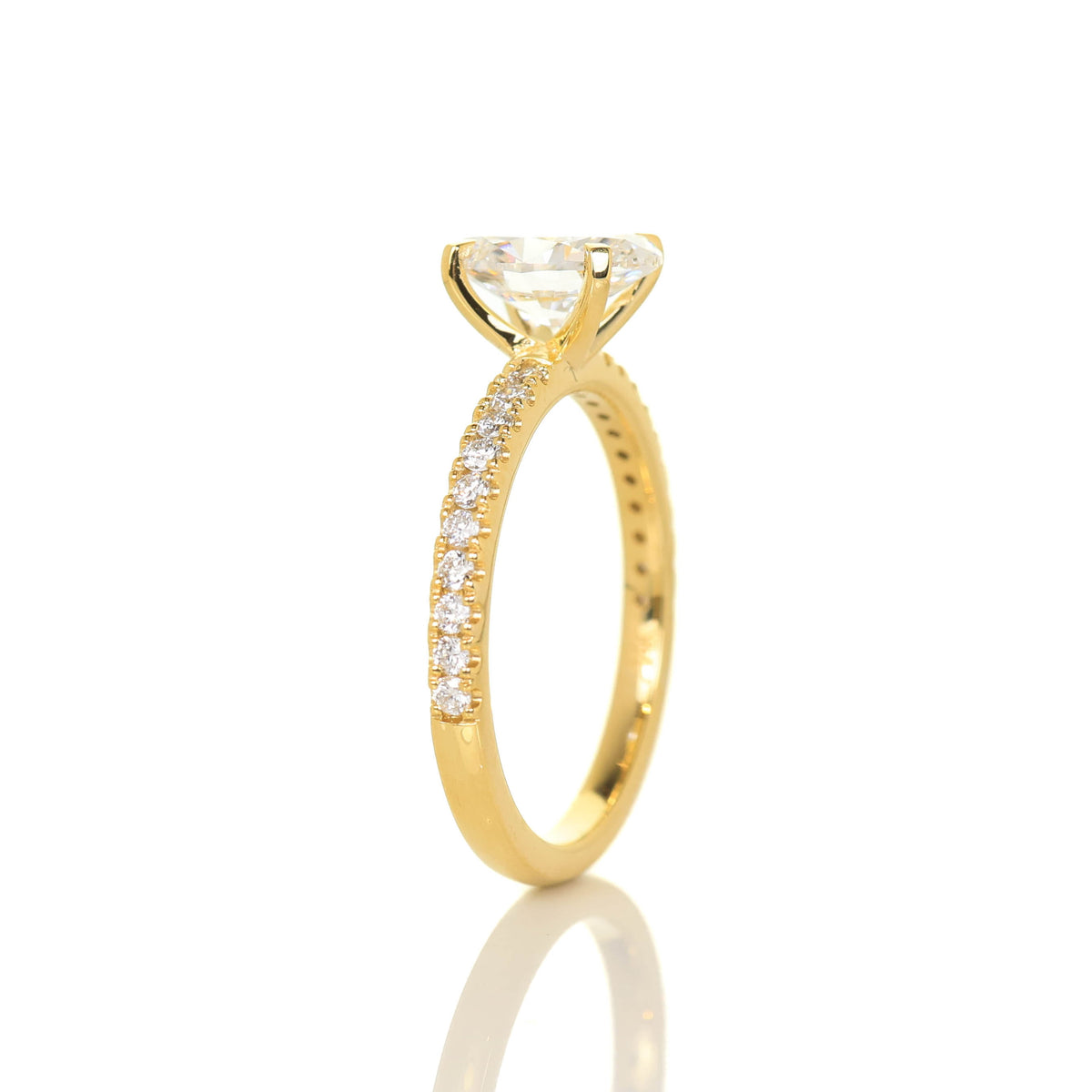 Delicate Blythe Oval 1-carat Yellow Gold