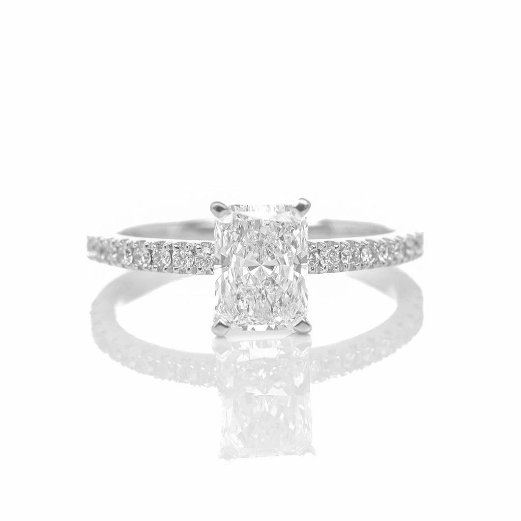 Delicate Blythe Radiant 1-carat White Gold