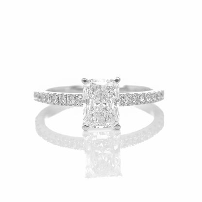 Delicate Blythe Radiant 1-carat White Gold