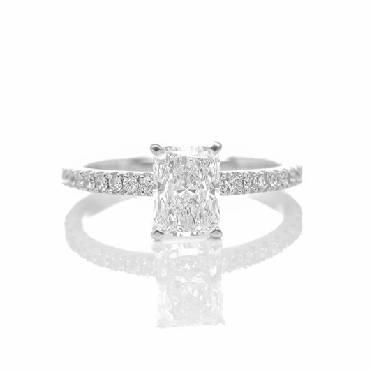 Delicate Blythe Radiant 1-carat White Gold