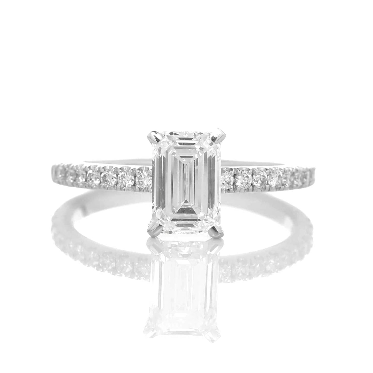 Delicate Blythe Emerald 1-carat White Gold