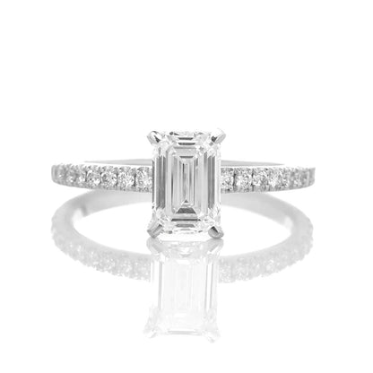 Delicate Blythe Emerald 1-carat White Gold