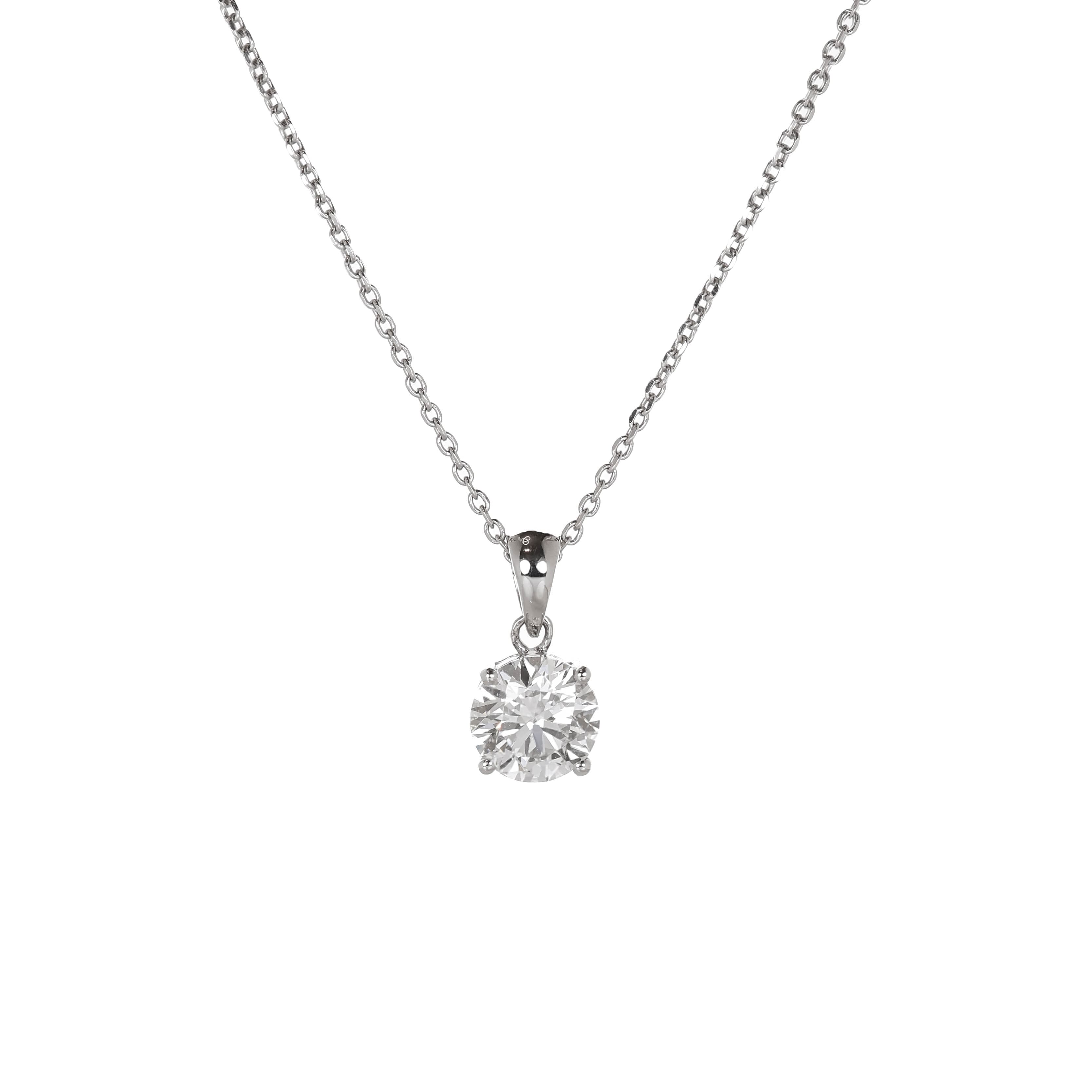2ct Round Stud Pendant with detachable Chain