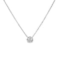 1ct Round Stud Pendant with Fixed Chain