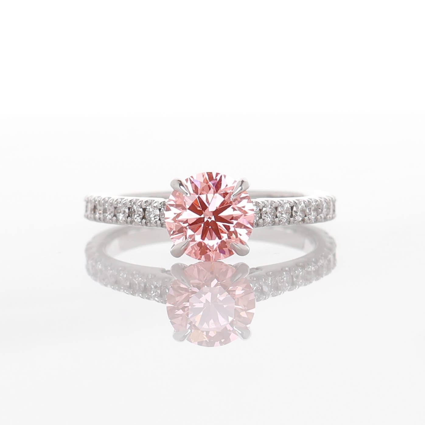 Linnaeus 1-carat Pink Diamond White Gold
