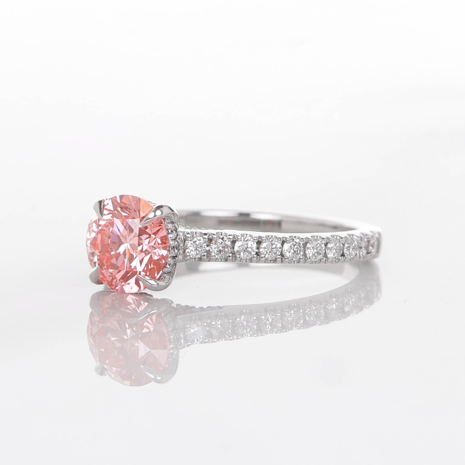 Linnaeus 1-carat Pink Diamond White Gold