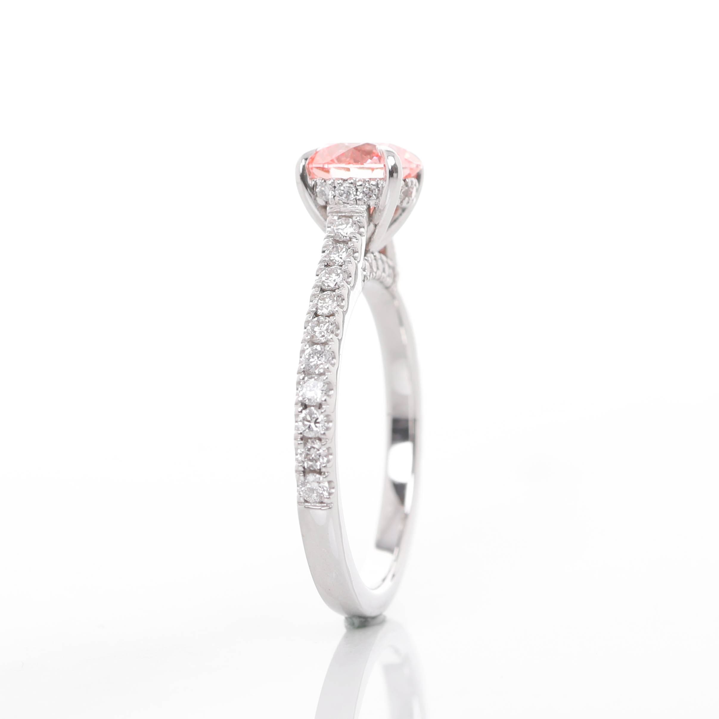 Linnaeus 1-carat Pink Diamond White Gold