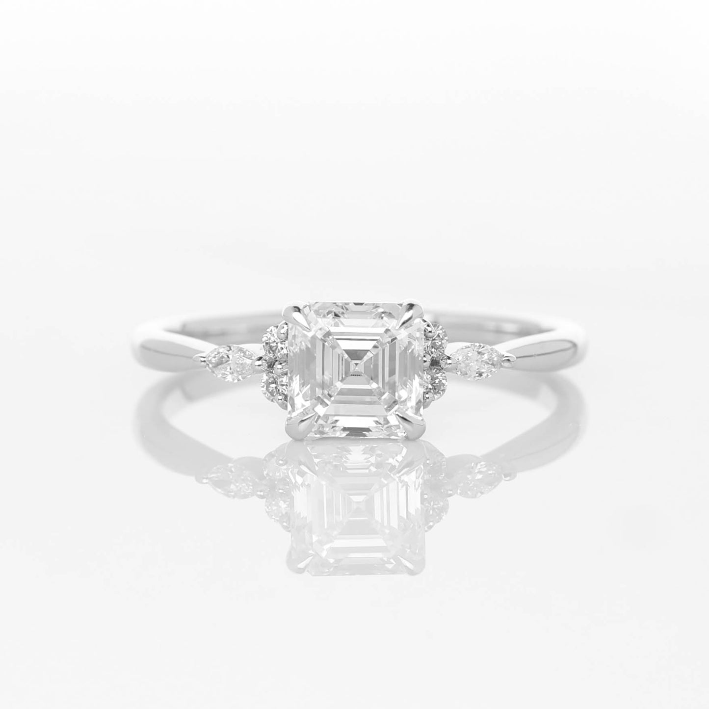 Peregrine Asscher 1-carat White Gold