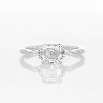 Peregrine Asscher 1-carat White Gold