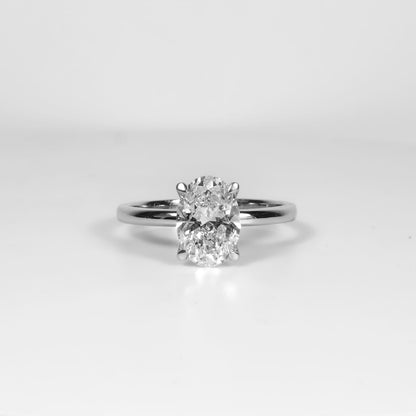 Hedwig Oval 1.50-carat White Gold