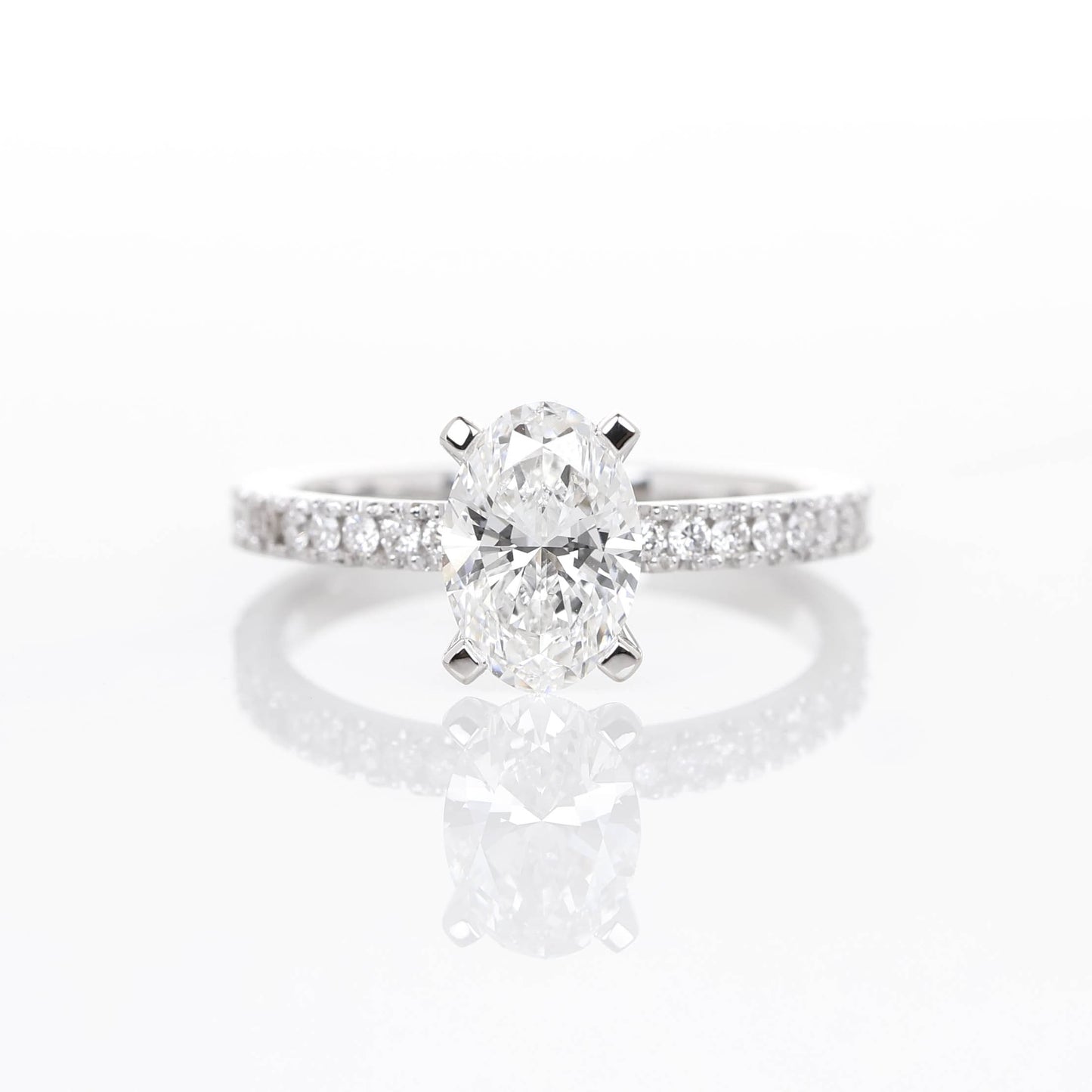 Blythe Oval 1-carat White Gold