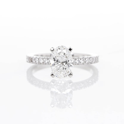 Blythe Oval 1-carat White Gold