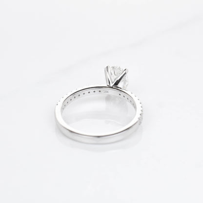 Blythe Oval 1-carat White Gold