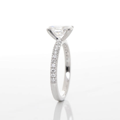 Blythe Oval 1-carat White Gold