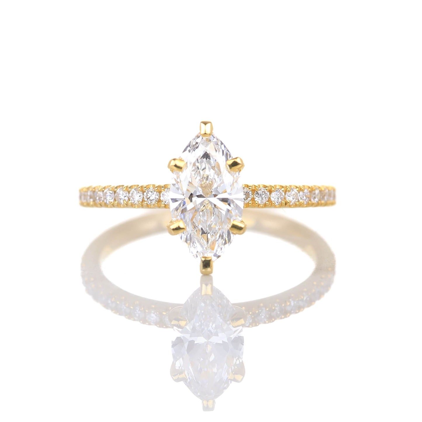 Delicate Blythe Marquise 1-carat Yellow Gold