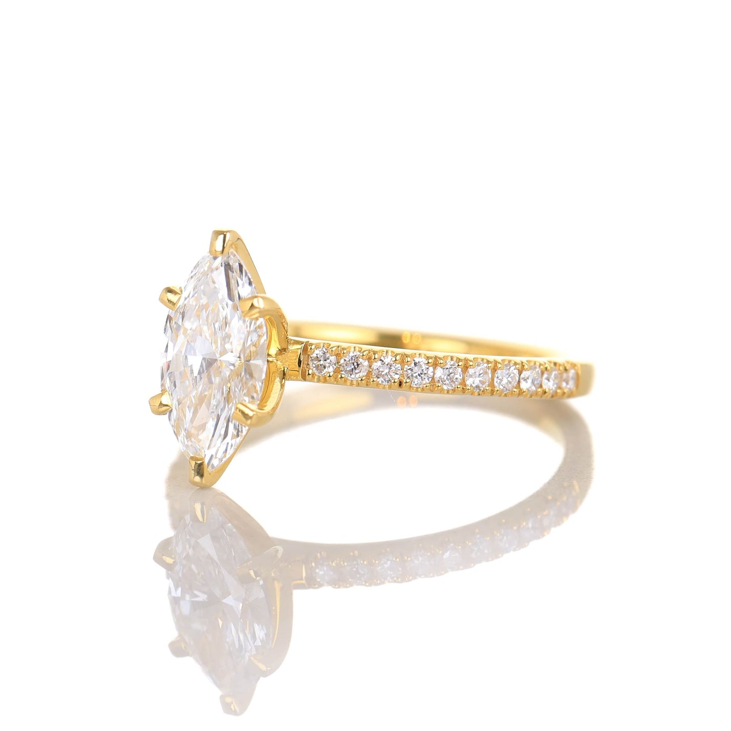 Delicate Blythe Marquise 1-carat Yellow Gold