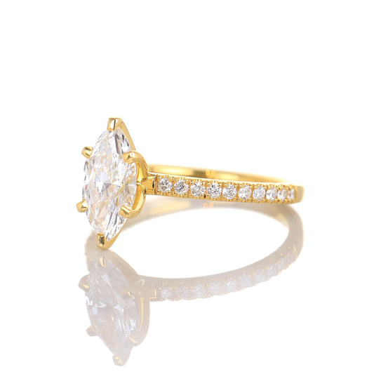 Delicate Blythe Marquise 1-carat Yellow Gold