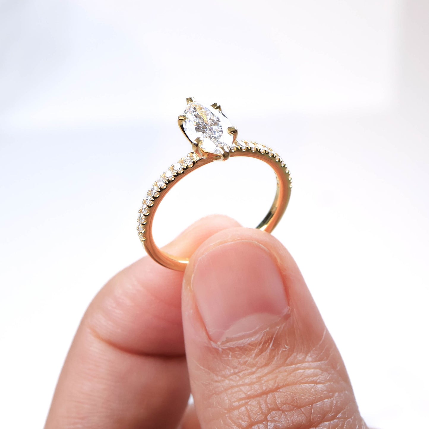 Delicate Blythe Marquise 1-carat Yellow Gold