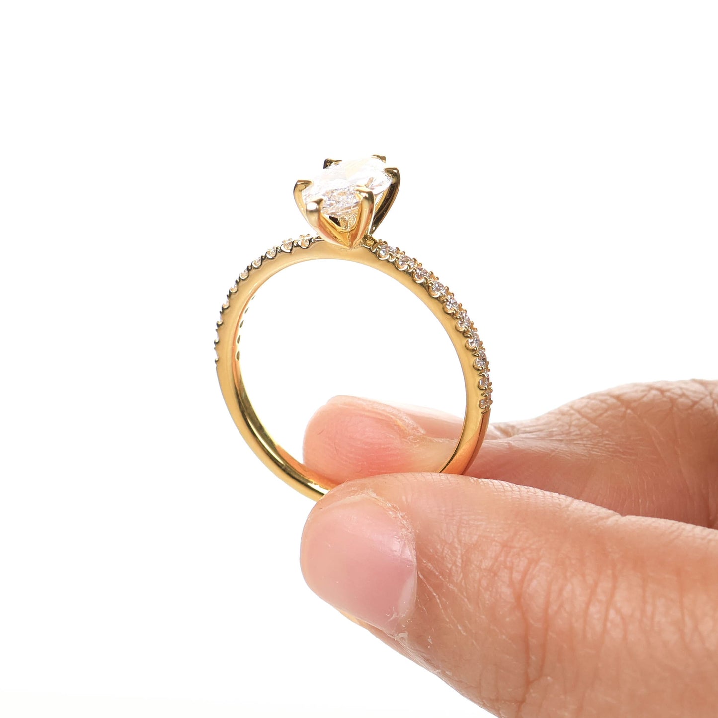Delicate Blythe Marquise 1-carat Yellow Gold
