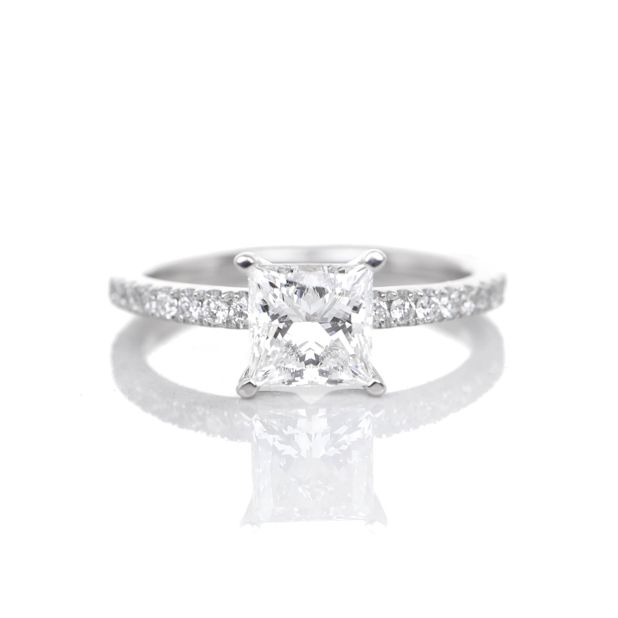 Delicate Blythe Princess 1-carat White Gold