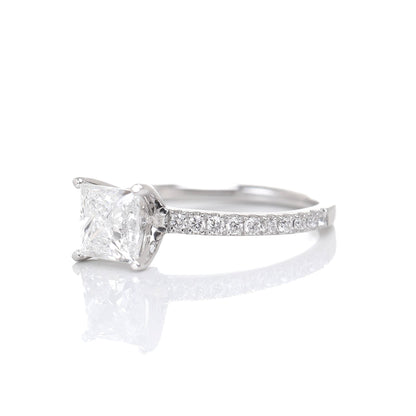 Delicate Blythe Princess 1-carat White Gold