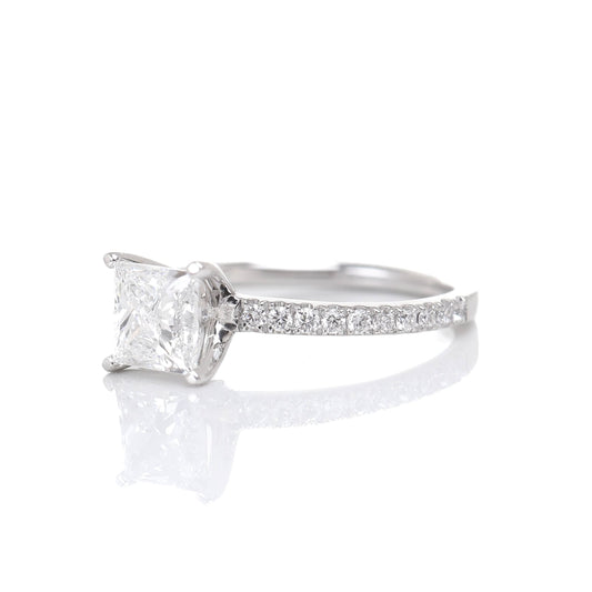 Delicate Blythe Princess 1-carat White Gold