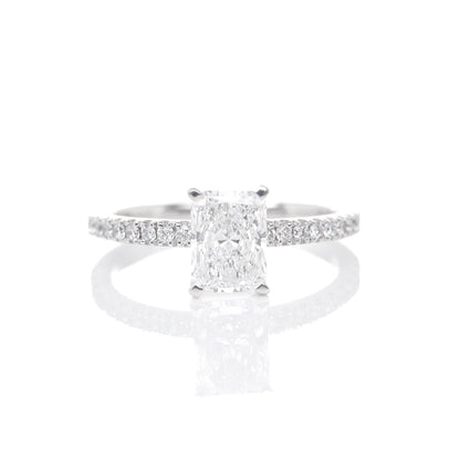 Delicate Blythe Radiant 1-carat White Gold