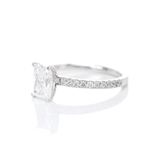 Delicate Blythe Radiant 1-carat White Gold
