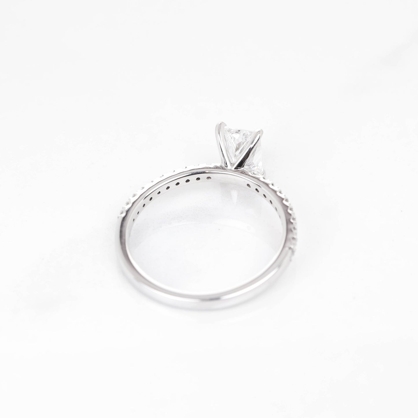 Delicate Blythe Radiant 1-carat White Gold